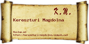 Kereszturi Magdolna névjegykártya